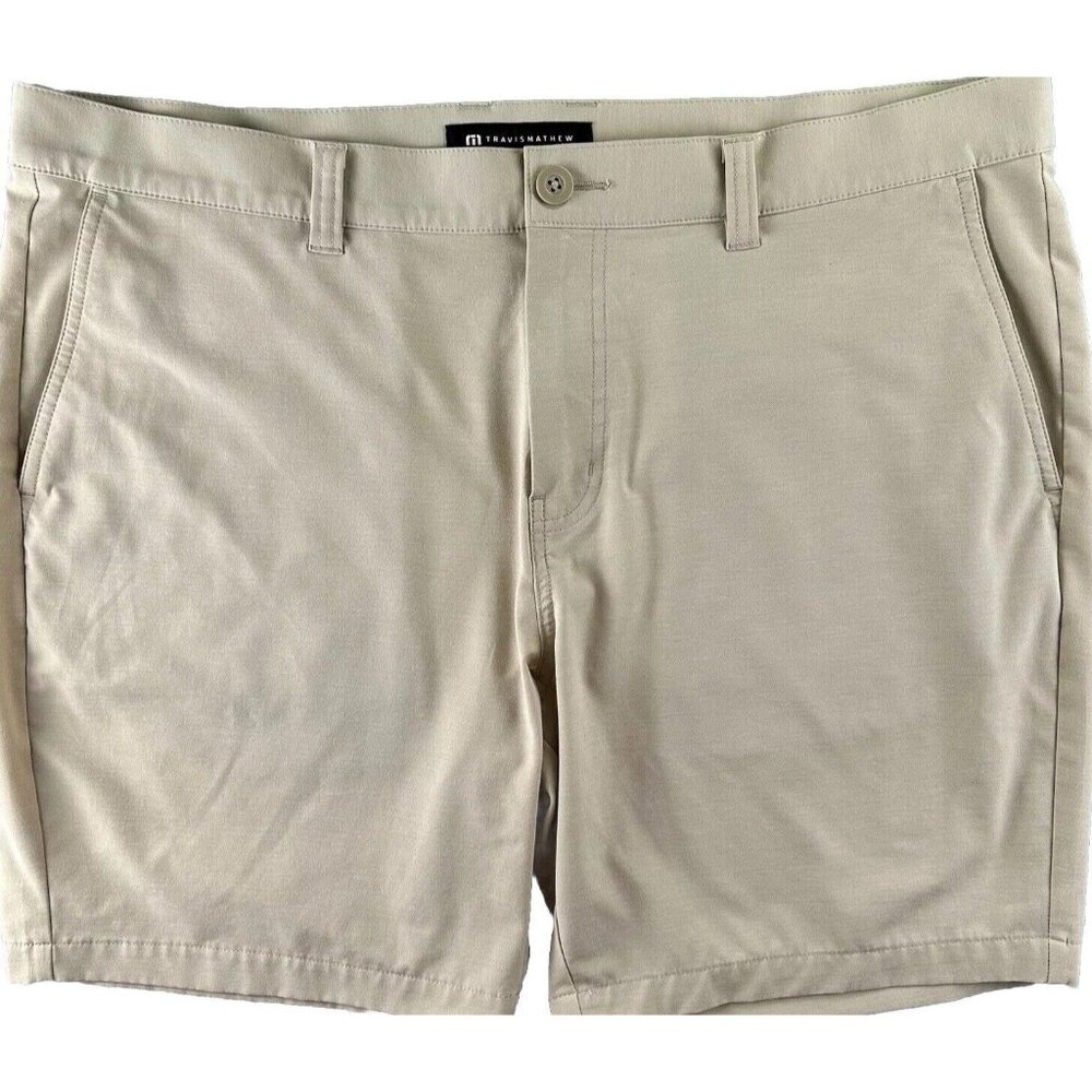 TravisMathew Tech Golf Shorts Men’s Size 40 Beige $89‎ Lightweight Chino 1MAA590